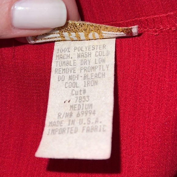 Vintage Rio Red Embellished Jacket & Top Set in Medium Really Pretty - Picture 10 of 10